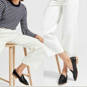 Everlane The Modern Black Leather pointed toe Loafer Size 8.5